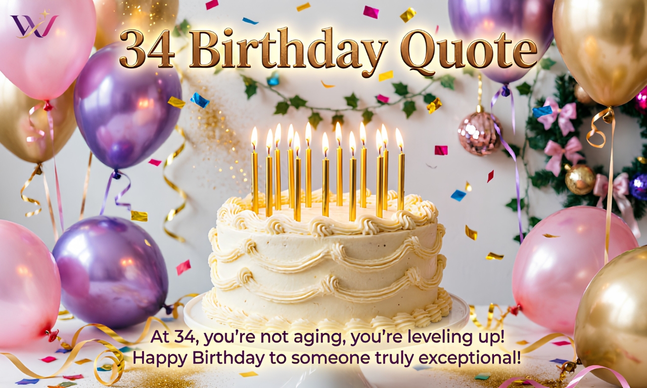 130+ Powerful 34 Birthday Quotes for Every Happy Birthday 