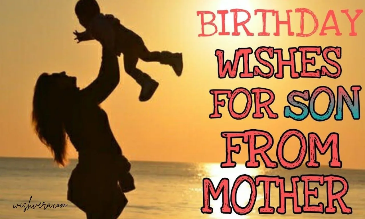 Happy birthday my son greeting card with birthday cake and candles.