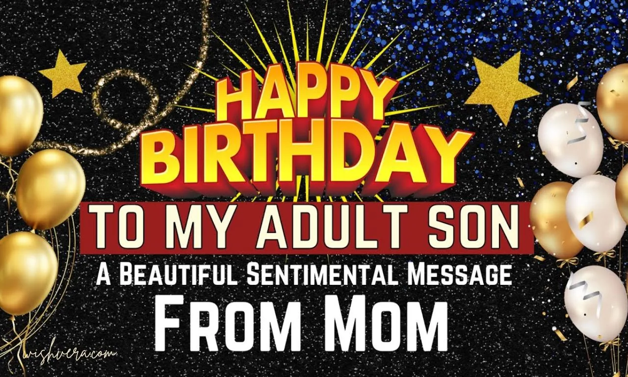 Happy birthday my son greeting card with birthday cake and candles.